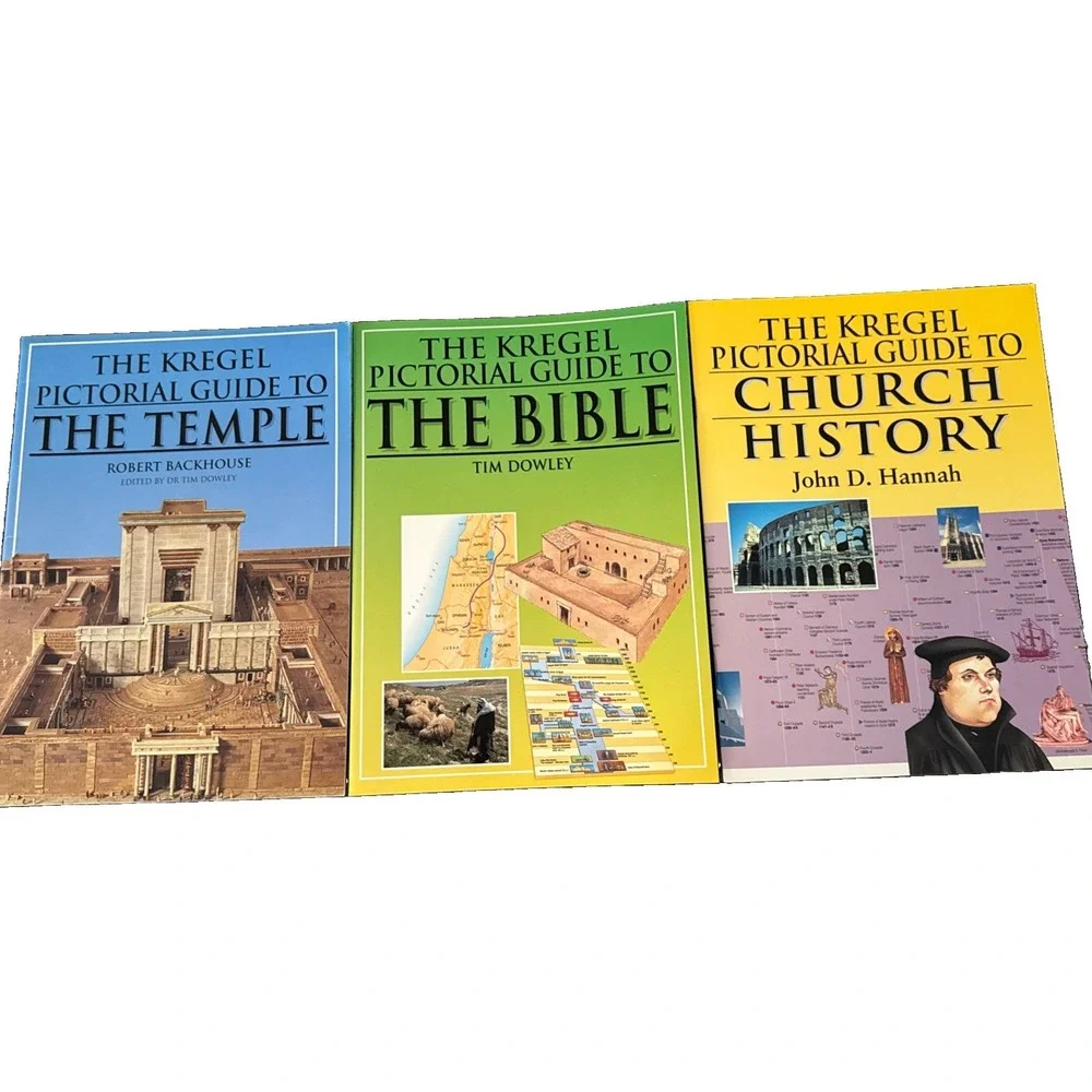 Lot of 3 The Kregel Pictorial Guide Bible History Church History Story PB